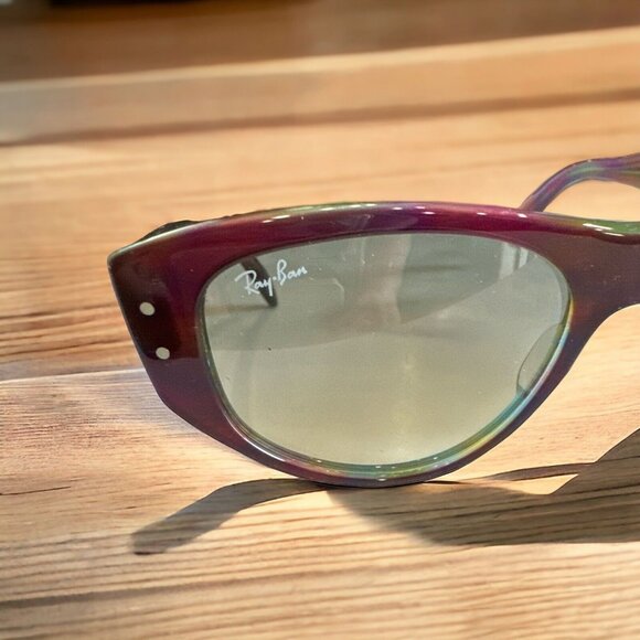 Ray Ban RB 4152 VAGABOND 1058/32 2N Sunglasses Made in Italy Trendy Cat Eye ! - Picture 8 of 11